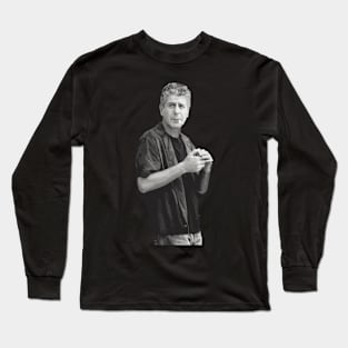 Anthony Bourdain Smoking Long Sleeve T-Shirt